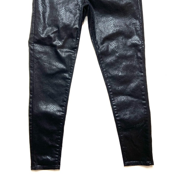 LEVI’S Premium Mile High Super Skinny Black Snakeskin Print Jean - Picture 5 of 16